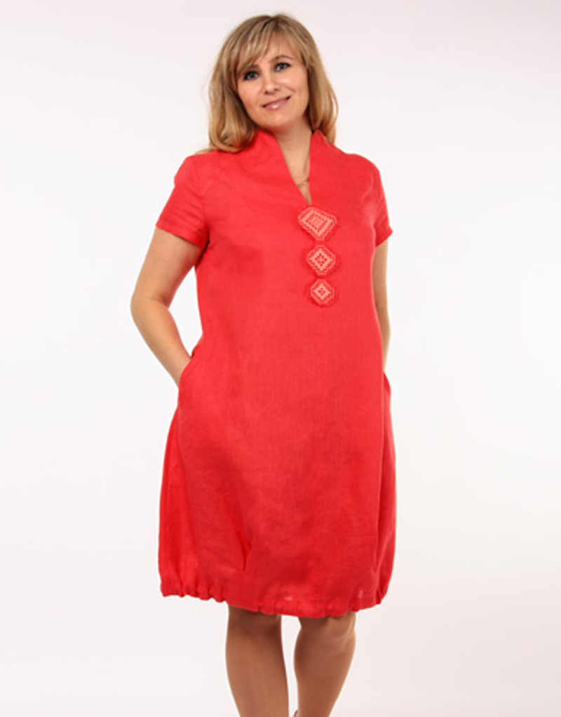 Красное платье лен. Платье "лён Бианка" 415020. Красное льняное платье. Льняные платья для полных женщин. Льняные платья баллоны.