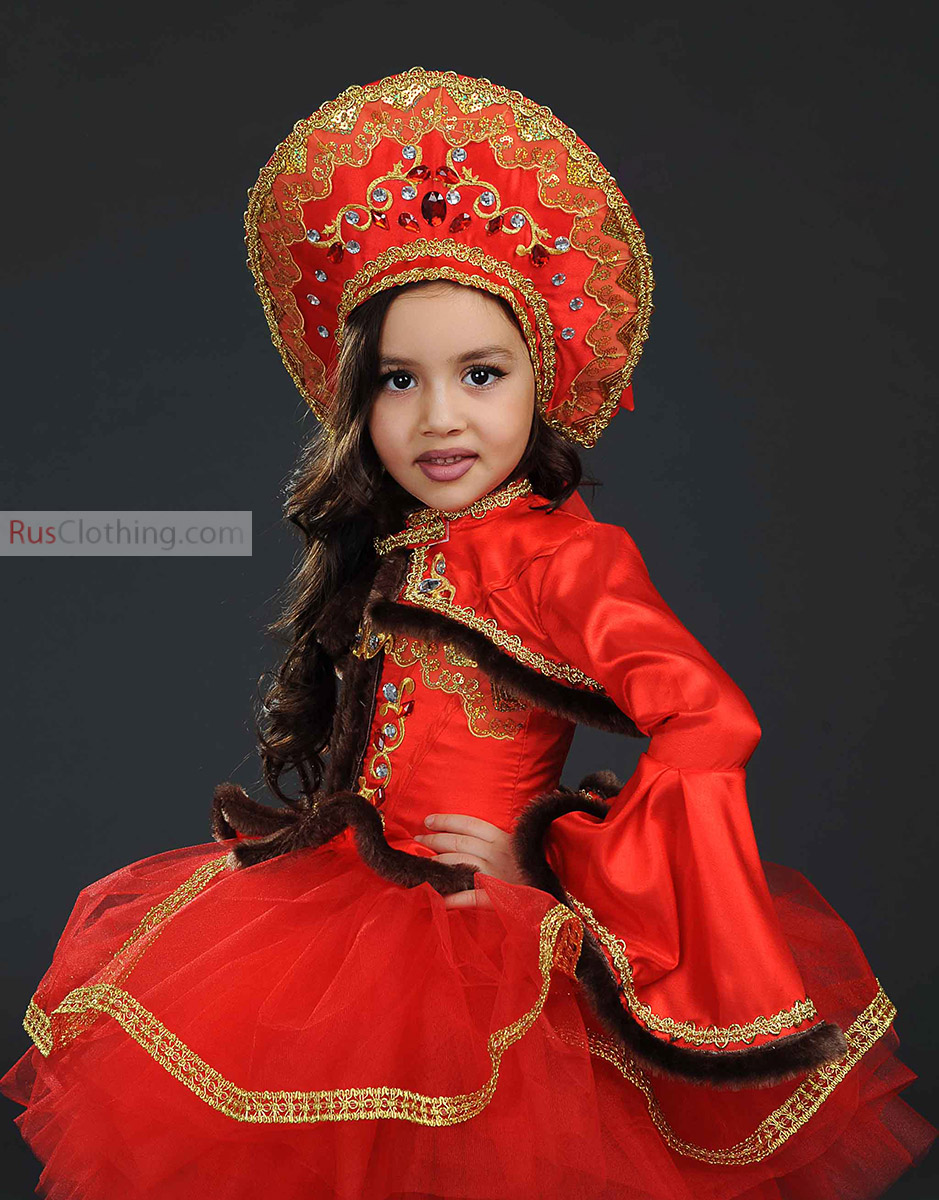 Mus lecture Spelling Dance costume ''Russian Style'' girls | RusClothing.com