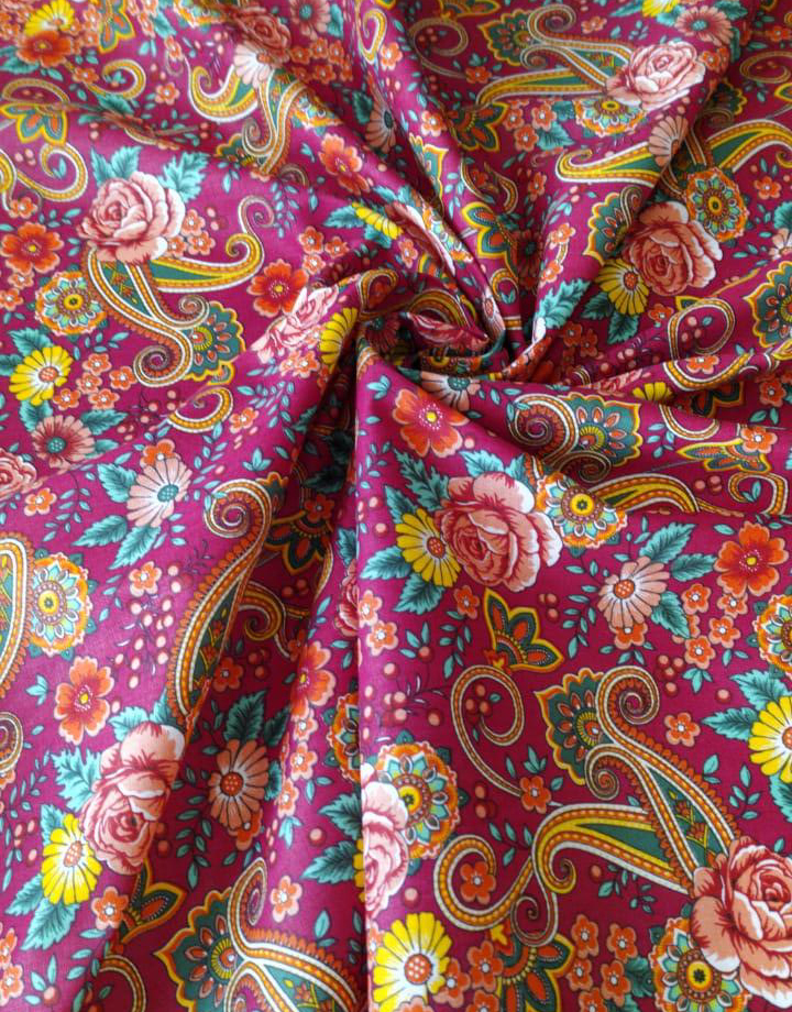 Russian fabric ''Pavlovo Posad'' old print | RusClothing.com