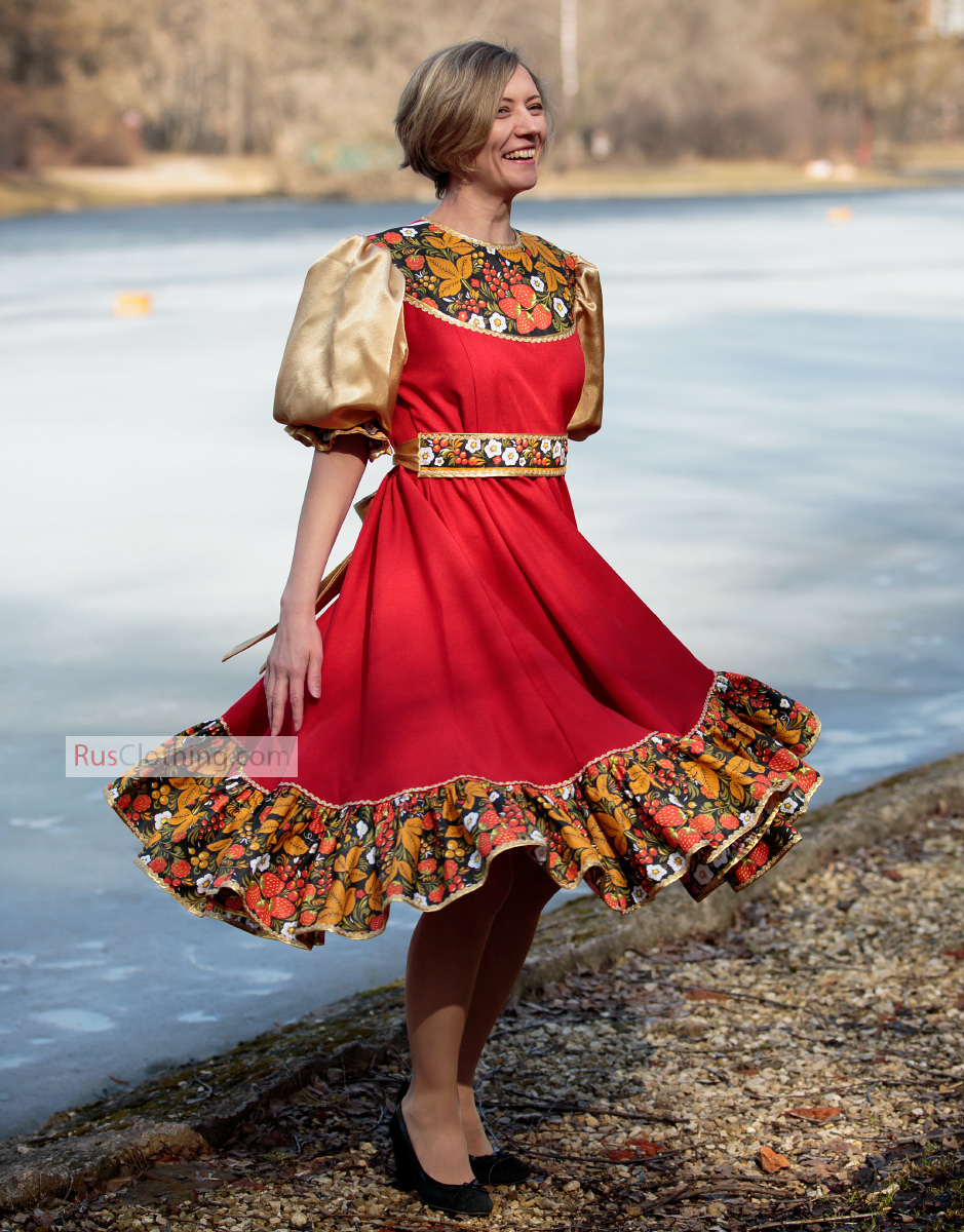 Russian dance costume ''Khokhloma'' | RusClothing.com