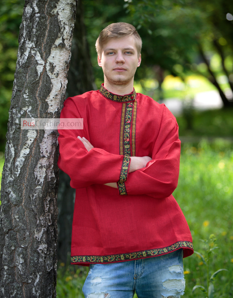 Russian shirt - Linen kosovorotka | RusClothing.com