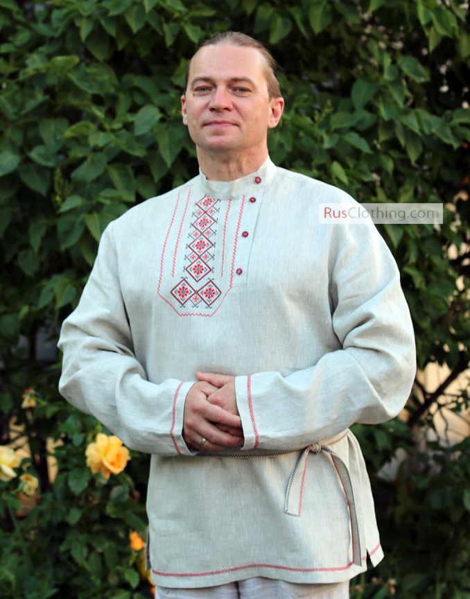 Russian shirt ''Special'' with embroidery | RusClothing.com