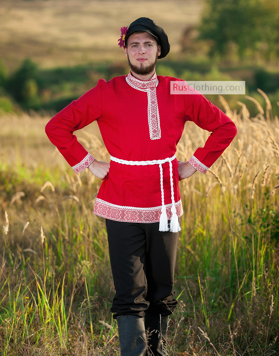 Russian costume for men - peasant shirt | RusClothing.com