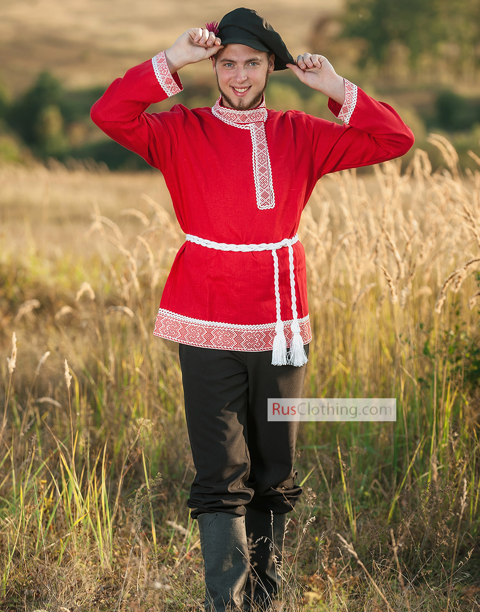 Russian costume for men - peasant shirt | RusClothing.com