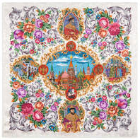 Silk shawl ''Moscow city''