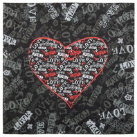 Cotton head scarf ''Love heart''