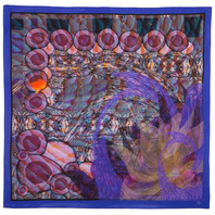 Silk shawl ''Peacock fantasy''