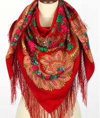 Wool shawl ''Flower fan''
