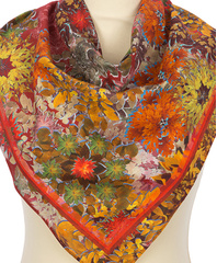 Cotton head scarf  ''Autumn tumult''