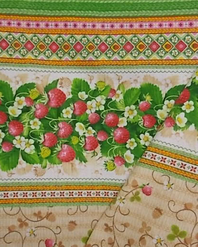 {[en]:Ukrainian embroidery fabric Wild strawberry}