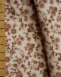 {[en]:Russian pattern cotton fabric Beige flowers on a cream}
