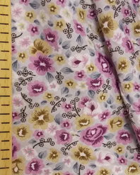 Russian pattern cotton fabric ''Lilac flowers''