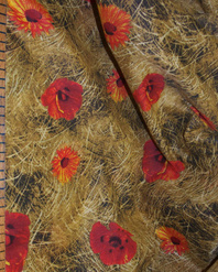 {[en]:Bohemian fabric by the yard Poppies in the field}