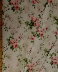 {[en]:Floral fabric by the yard Delicate roses}