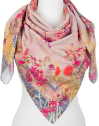 Cotton shawl ''Flower Roundelay''