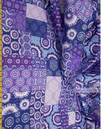 Tissu ethnique au metre ''Purple-Blue Flap''}