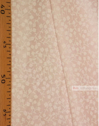 Floral cotton fabric by the yard ''Small White Flowers On Pale Pink''}
