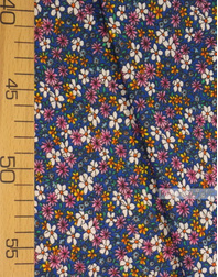 Tissu coton fleuri au metre ''Small Wildflowers On Blue''}