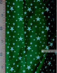 Baby fabric by the Yard ''White Stars On Green''}