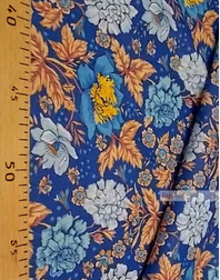 Floral cotton fabric by the yard ''Winter Carnation''}