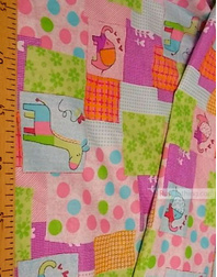 Kids Fabric by the Yard ''Elephant And Giraffe On A Flap''}
