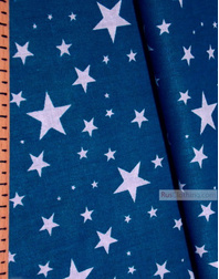 Baby Quilt Fabric by the Yard ''White Stars On The Sea Wave''}