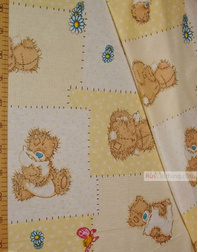 Textile enfant au metre ''Teddy Bear With Pillow''}