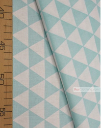 Baby Materials by the Yard ''Light Turquoise, White Triangles''}