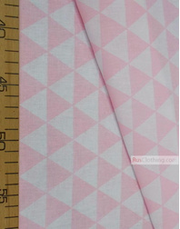 Tissu enfant au metre ''Light Pink, White Triangles''}