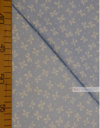 Childrens Fabric by the Yard ''White Bows On Light Blue''}