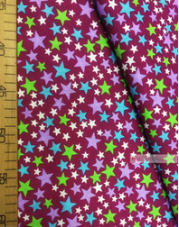 Baby Materials by the Yard ''Colored Stars On Cherry''}