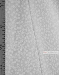 Floral cotton fabric by the yard ''Small Milky Flowers On White''}