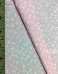 Kids Fabric by the Yard ''White Bows On Pink''}
