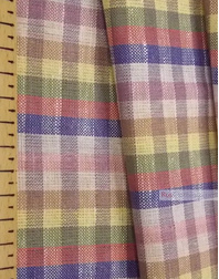 Linen fabric from Russia ''Plaid beige ''