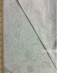 Linen Jacquard Fabric ''Sea (gray) ''