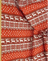 Linen fabric from Russia ''Red deer ''
