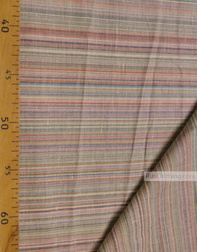 Tissu lin de Russie ''Pink, turquoise strips''
