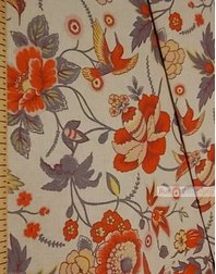 Linen fabric from Russia ''Hummingbirds On Flowers ''