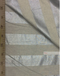 Linen fabric from Russia ''Silver stripe on light gray ''