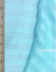 Linen fabric from Russia ''Turquoise Strips  ''