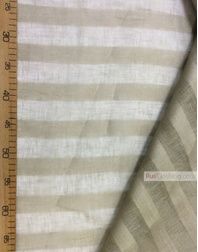 Linen fabric from Russia ''Latte Strips ''