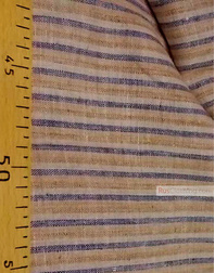 Linen fabric from Russia ''Gray-blue strips ''