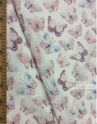 Nursery Print Fabric by the Yard ''Gentle Butterflies''}
