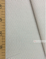 Tissu géométrique au metre  ''Small, Gray-White Zigzag''}