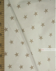 Nursery Print Fabric by the Yard ''Gray Star On A White''}
