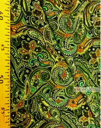 Viscose Fabric by the yard ''Eastern Mosaic On Malachite''}