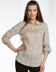 Linen blouse with embroidery ''Olga''