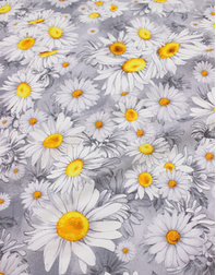 {[en]:Cotton percale fabric ''Field of daisies''}