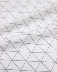 {[en]:Poplin cotton ''Geometric triangels grey''}