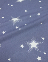 {[en]:Cotton fabric ''Lambent stars on blue''}